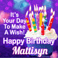 It's Your Day To Make A Wish! Happy Birthday Mattisyn!