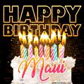Maui - Animated Happy Birthday Cake GIF for WhatsApp