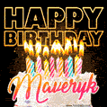Maveryk - Animated Happy Birthday Cake GIF for WhatsApp