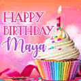 Happy Birthday Maya - Lovely Animated GIF
