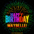 New Bursting with Colors Happy Birthday Maybelle GIF and Video with Music