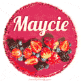 Happy Birthday Cake with Name Maycie - Free Download
