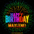 New Bursting with Colors Happy Birthday Maylene GIF and Video with Music