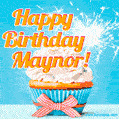 Happy Birthday, Maynor! Elegant cupcake with a sparkler.