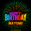 New Bursting with Colors Happy Birthday Mayumi GIF and Video with Music