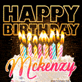 Mckenzy - Animated Happy Birthday Cake GIF Image for WhatsApp