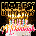 Mckinleigh - Animated Happy Birthday Cake GIF Image for WhatsApp