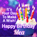It's Your Day To Make A Wish! Happy Birthday Mea!