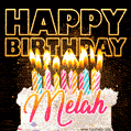 Melah - Animated Happy Birthday Cake GIF Image for WhatsApp
