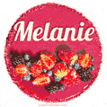 Happy Birthday Cake with Name Melanie - Free Download