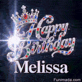 Shiny diamonds and colorful gemstones highlight a royal silver tiara and cursive lettering custom-made for Melissa.