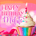 Happy Birthday Melite - Lovely Animated GIF