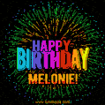 New Bursting with Colors Happy Birthday Melonie GIF and Video with Music