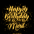 Happy Birthday Card for Merit - Download GIF and Send for Free