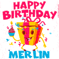 Funny Happy Birthday Merlin GIF