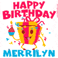 Funny Happy Birthday Merrilyn GIF