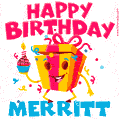 Funny Happy Birthday Merritt GIF