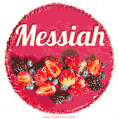 Happy Birthday Cake with Name Messiah - Free Download