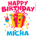 Funny Happy Birthday Micha GIF