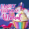 Happy Birthday Michal - Lovely Animated GIF