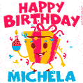 Funny Happy Birthday Michela GIF