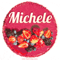 Happy Birthday Cake with Name Michele - Free Download