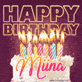Miina - Animated Happy Birthday Cake GIF Image for WhatsApp