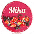 Happy Birthday Cake with Name Mika - Free Download