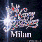 Elegant silver crown with red, green, and blue gemstones on top of diamond cursive text, custom-designed for Milan.