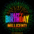 New Bursting with Colors Happy Birthday Millicent GIF and Video with Music