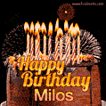 Chocolate Happy Birthday Cake for Milos (GIF)
