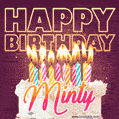 Minty - Animated Happy Birthday Cake GIF Image for WhatsApp