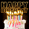 Mir - Animated Happy Birthday Cake GIF for WhatsApp