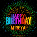 New Bursting with Colors Happy Birthday Mireya GIF and Video with Music
