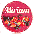 Happy Birthday Cake with Name Miriam - Free Download