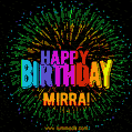 New Bursting with Colors Happy Birthday Mirra GIF and Video with Music