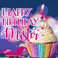 Happy Birthday Mister - Lovely Animated GIF