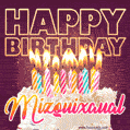 Mizquixaual - Animated Happy Birthday Cake GIF Image for WhatsApp