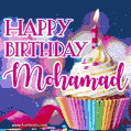 Happy Birthday Mohamad - Lovely Animated GIF