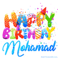 Happy Birthday Mohamad - Creative Personalized GIF With Name