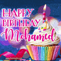 Happy Birthday Mohamed - Lovely Animated GIF