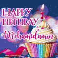Happy Birthday Mohamedamin - Lovely Animated GIF