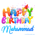 Happy Birthday Mohammad - Creative Personalized GIF With Name