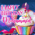 Happy Birthday Mohammed - Lovely Animated GIF