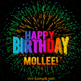 New Bursting with Colors Happy Birthday Mollee GIF and Video with Music