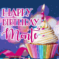 Happy Birthday Monte - Lovely Animated GIF