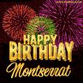 Wishing You A Happy Birthday, Montserrat! Best fireworks GIF animated greeting card.