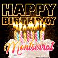 Montserrat - Animated Happy Birthday Cake GIF Image for WhatsApp