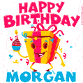 Funny Happy Birthday Morgan GIF