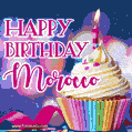 Happy Birthday Morocco - Lovely Animated GIF